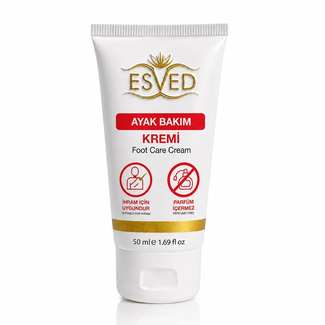 Esved Kokusuz ve Alkolsüz Ayak Kremi 50 ML Tüp