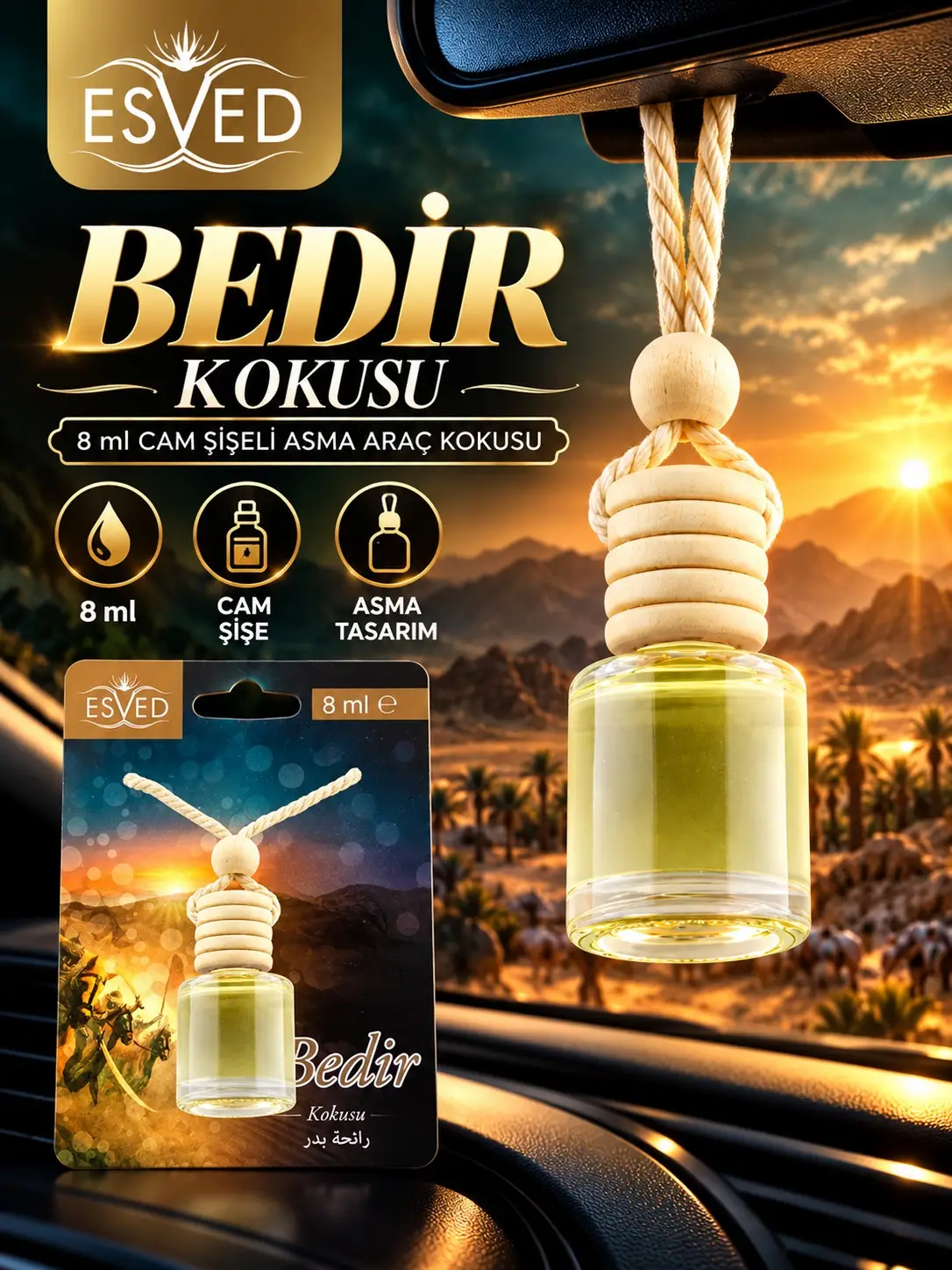 Bedir Kokusu 8 Ml Araba Kokusu Cam Şişe Bedir Kokusu 8 Ml Araba Kokusu Cam Şişe