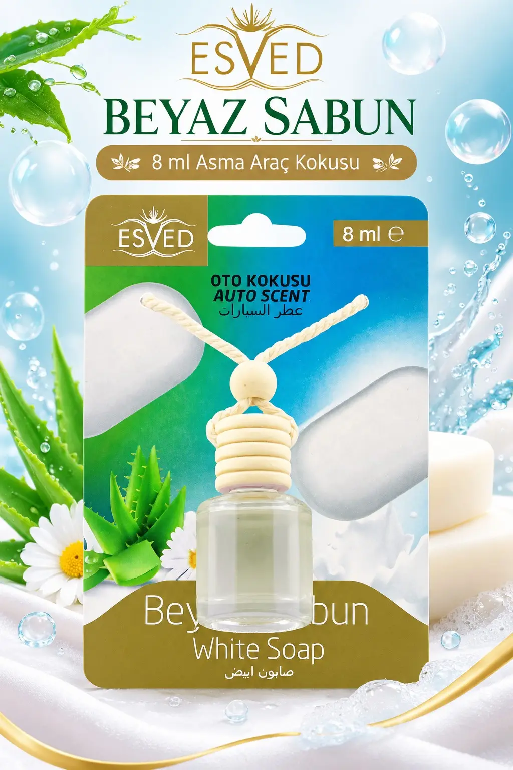 Beyaz Sabun Kokusu 8 Ml Araba Kokusu Cam Şişe Beyaz Sabun Kokusu 8 Ml Araba Kokusu Cam Şişe