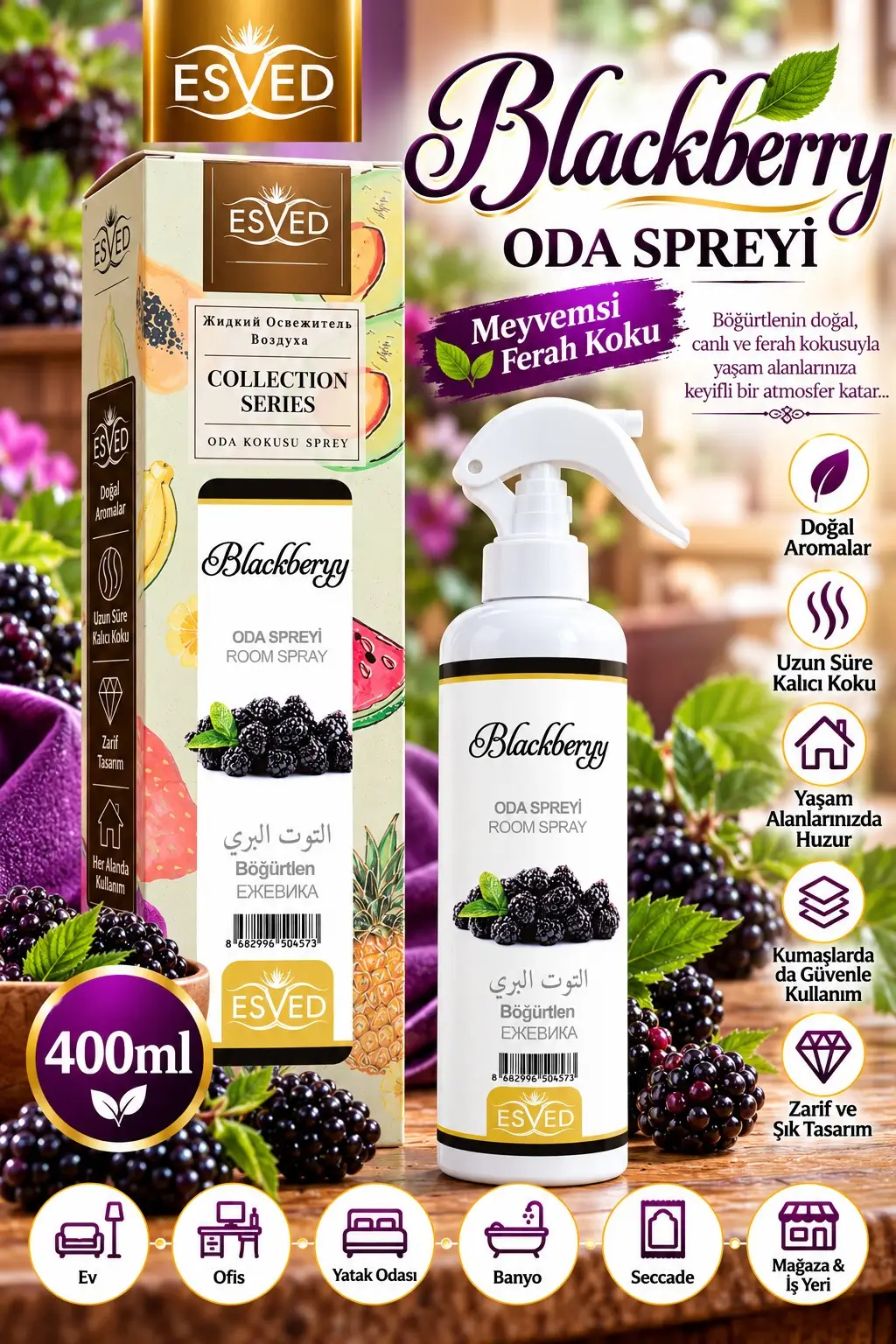 Böğürtlen Kokusu Sprey 400Ml. Böğürtlen Kokusu Sprey 400Ml.