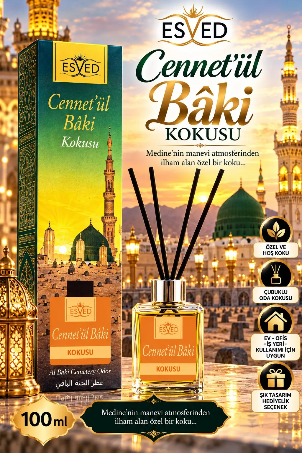 Cennetül Baki Kokusu 100 Ml Çubuklu Oda Kokusu