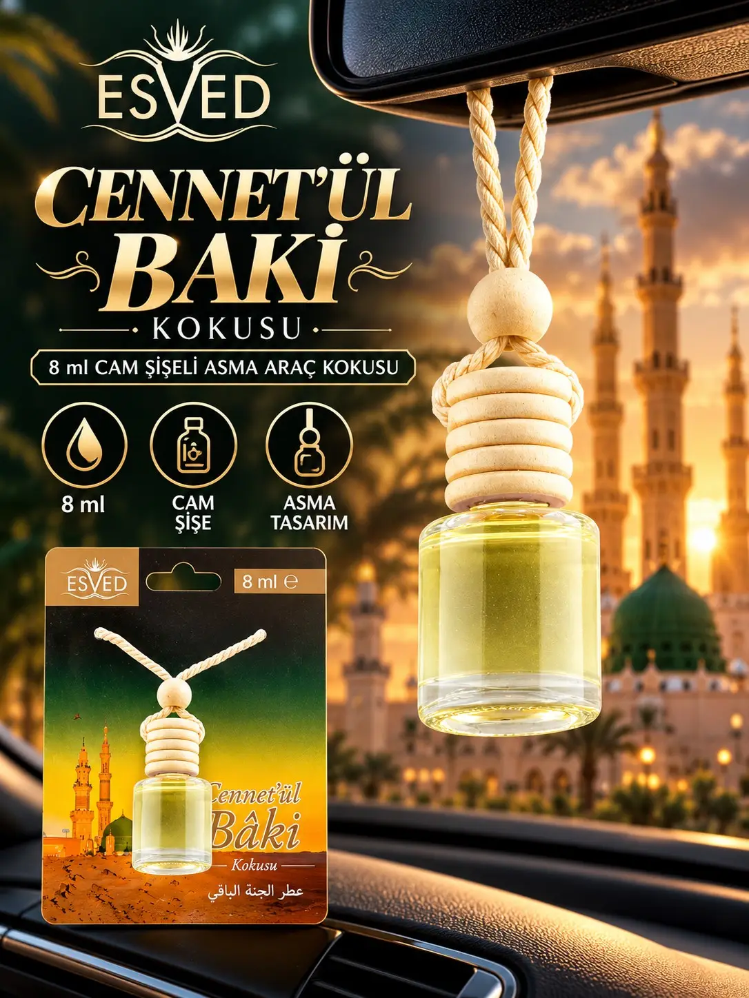 Cennetül Baki Kokusu 8 Ml Araba Kokusu Cam Şişe Cennetül Baki Kokusu 8 Ml Araba Kokusu Cam Şişe