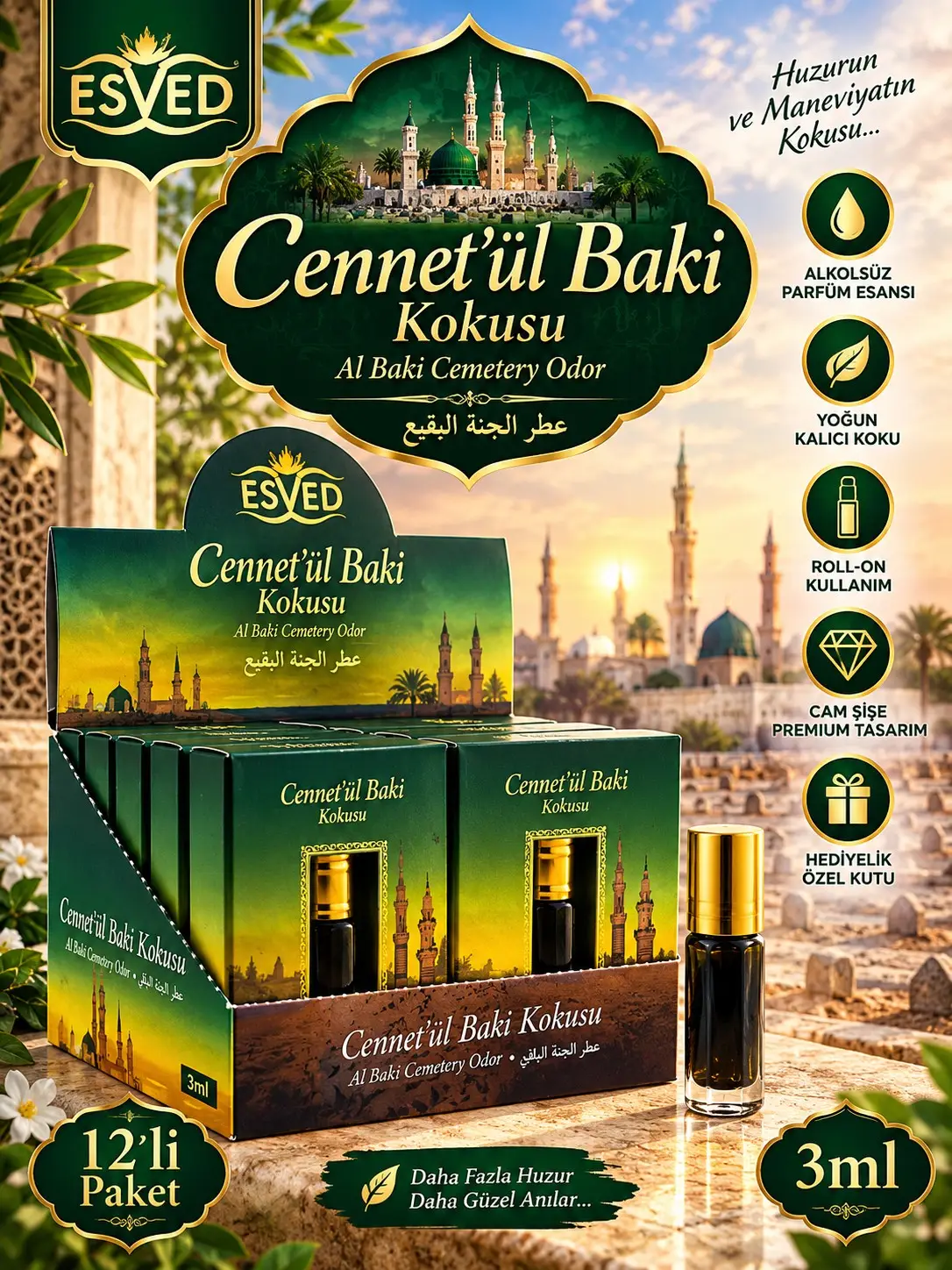 Cennetül Baki Kokusu Alkolsüz Esans 3ml 12li Paket