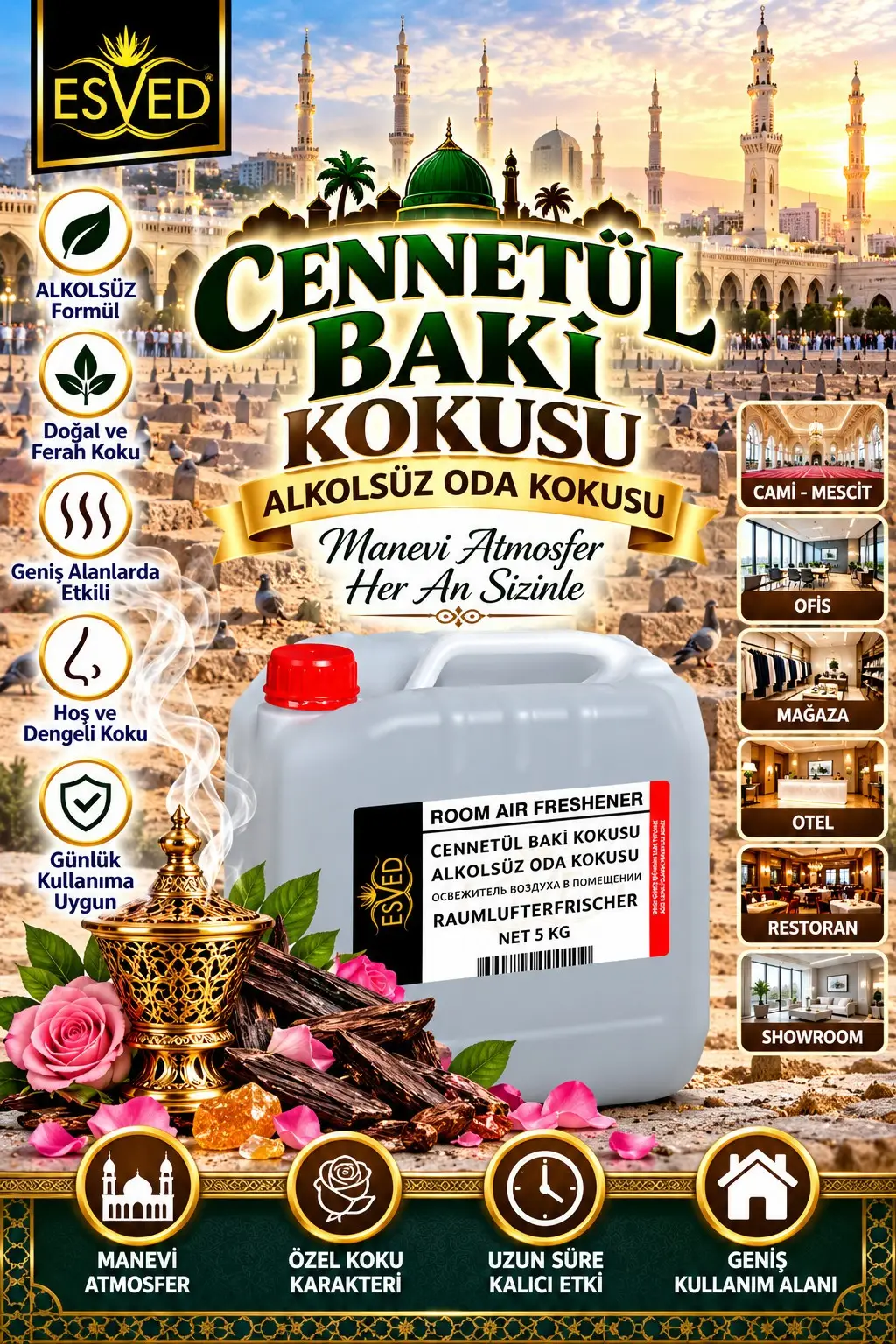 Cennetül Baki Kokusu Alkolsüz Ofis Ve işyeri Kokusu 5 Litre