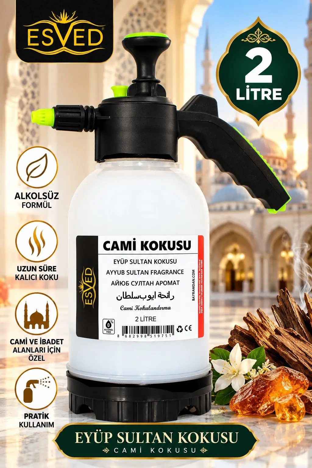 Eyüp Sultan Kokusu Cami Kokusu 2lt