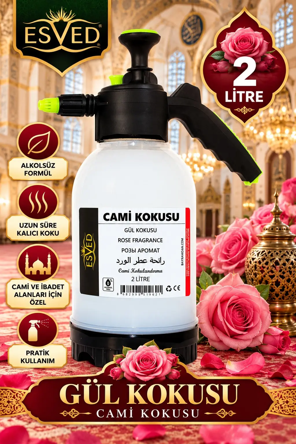 Gül Kokusu Cami Kokusu 2lt