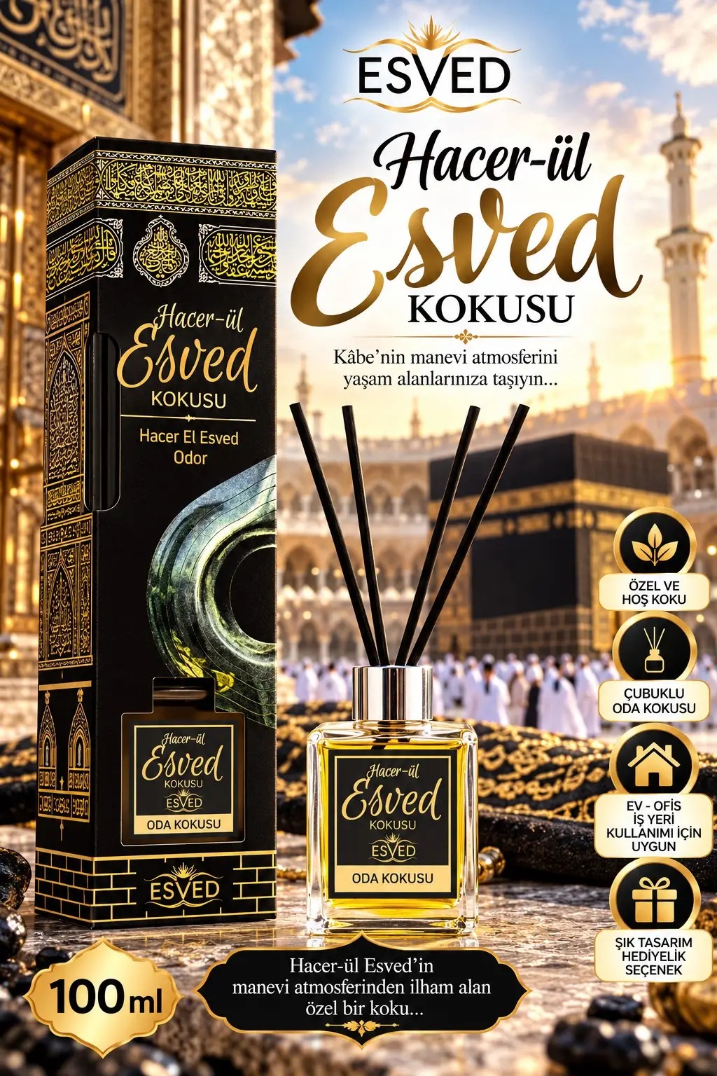 Hacerül Esved 100 Ml Çubuklu Oda Kokusu