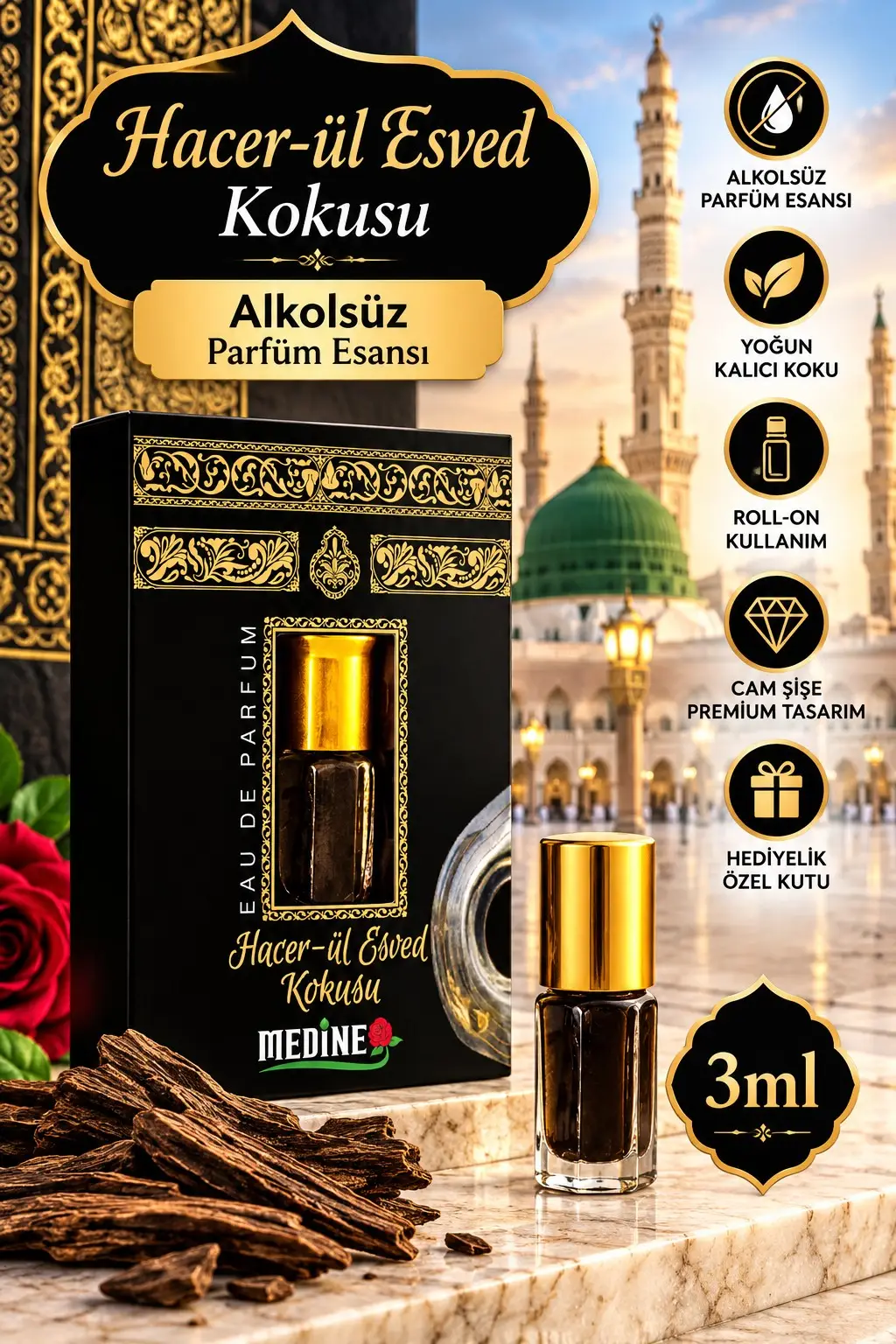 Hacerül Esved Kokusu Alkolsüz Esans 3ml