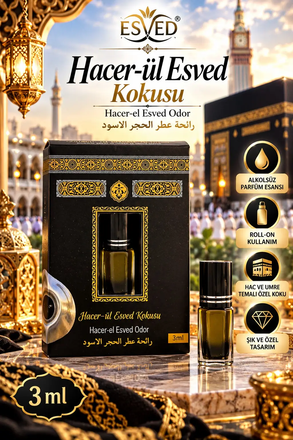 Hacerül Esved Kokusu Alkolsüz Esans 3ml