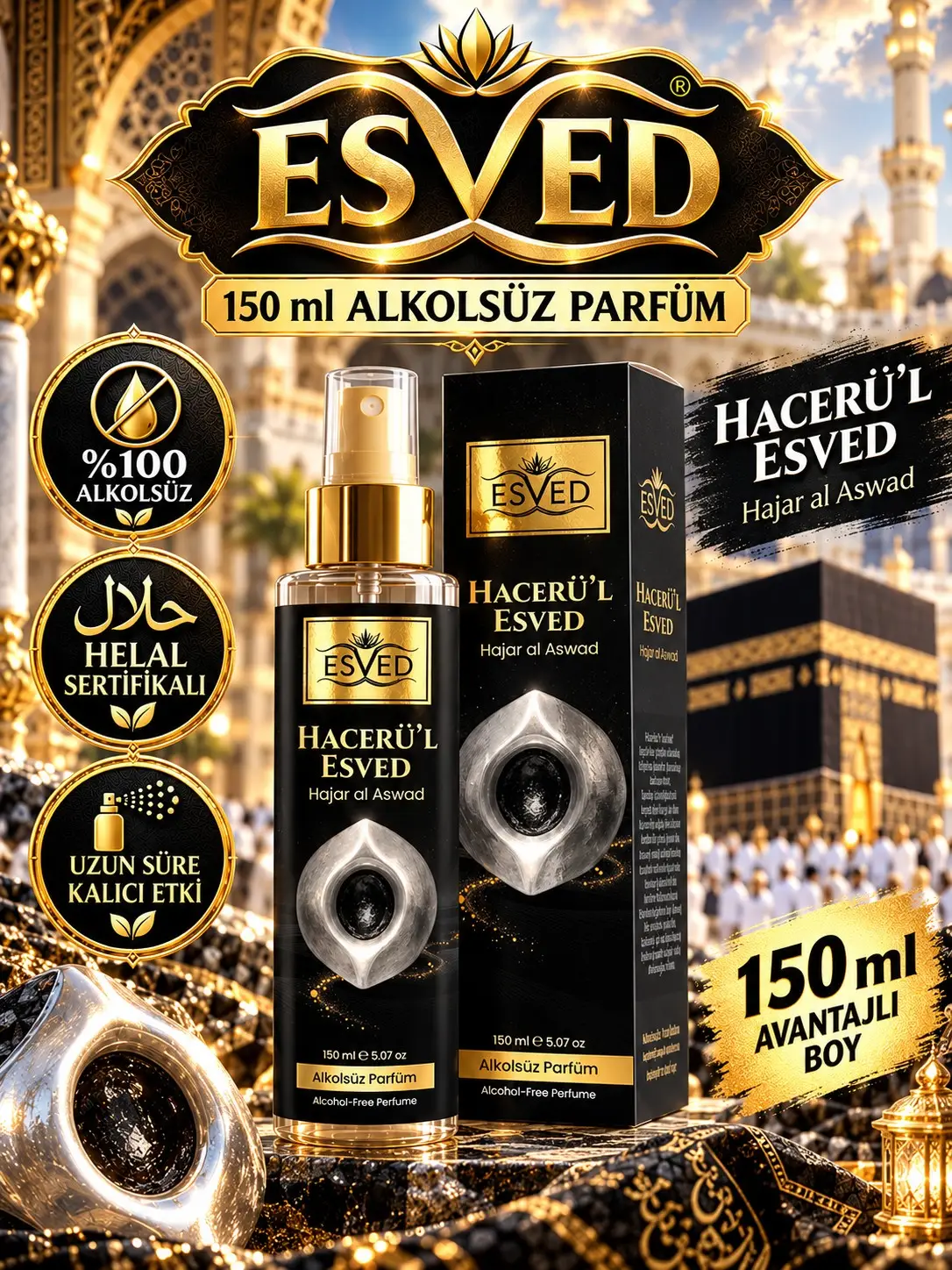 Hacerül Esved Kokusu Alkolsüz Parfüm 150 ml.