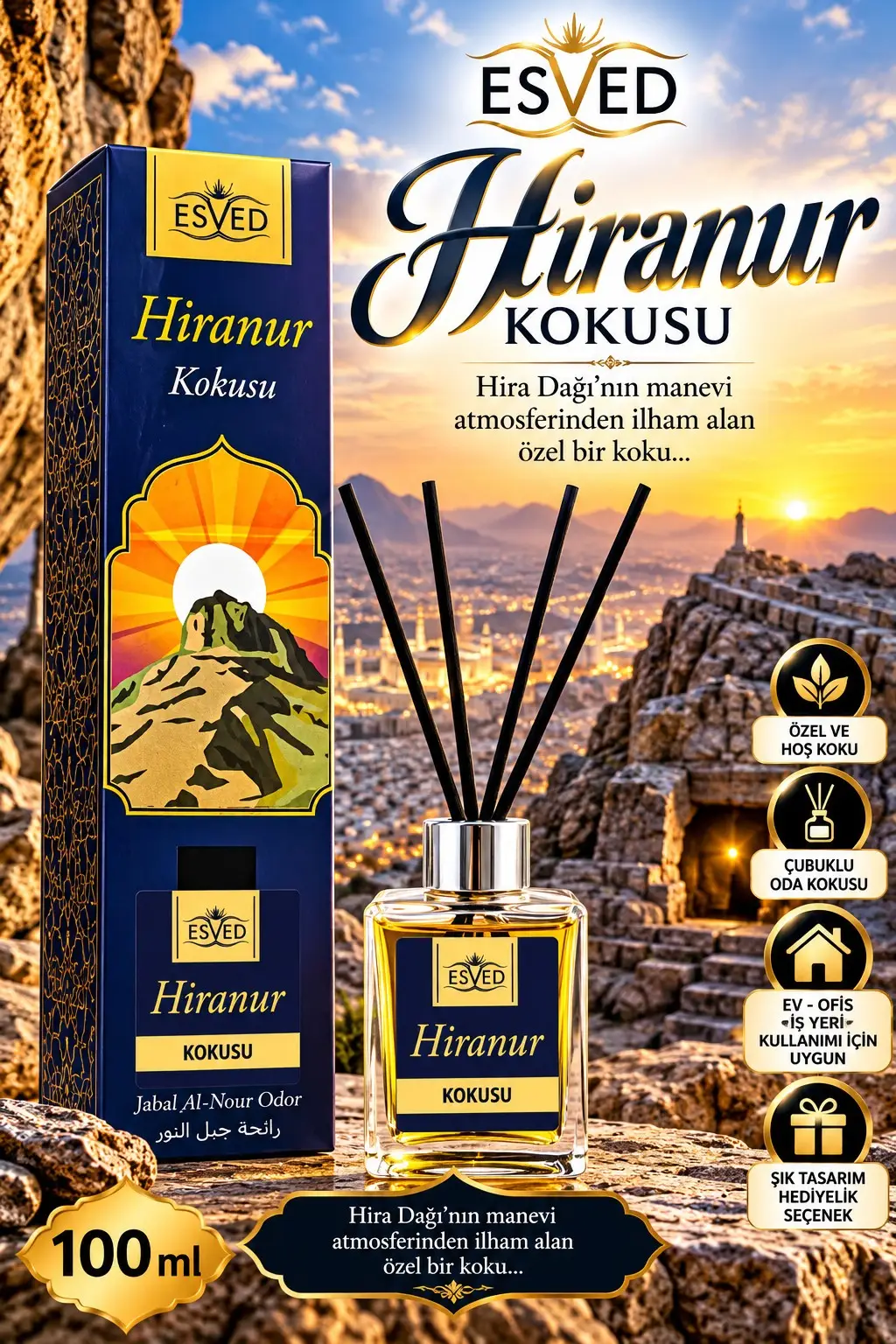 Hiranur Kokusu 100 Ml Çubuklu Oda Kokusu