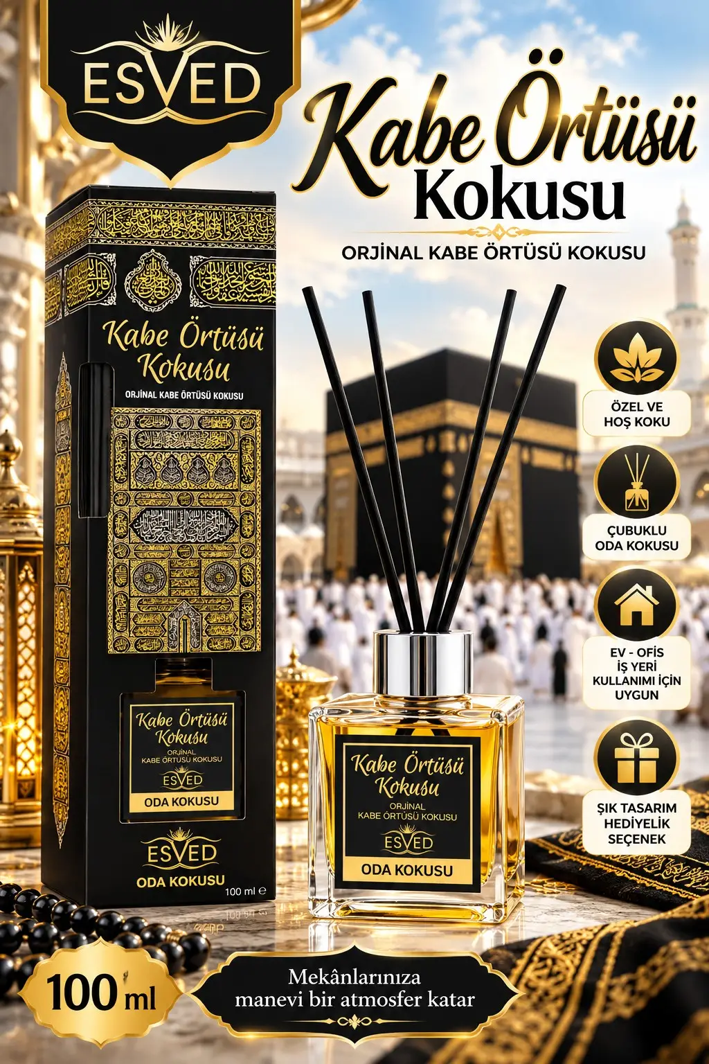 Kabe Örtüsü Kokusu 100 Ml Çubuklu Oda Kokusu
