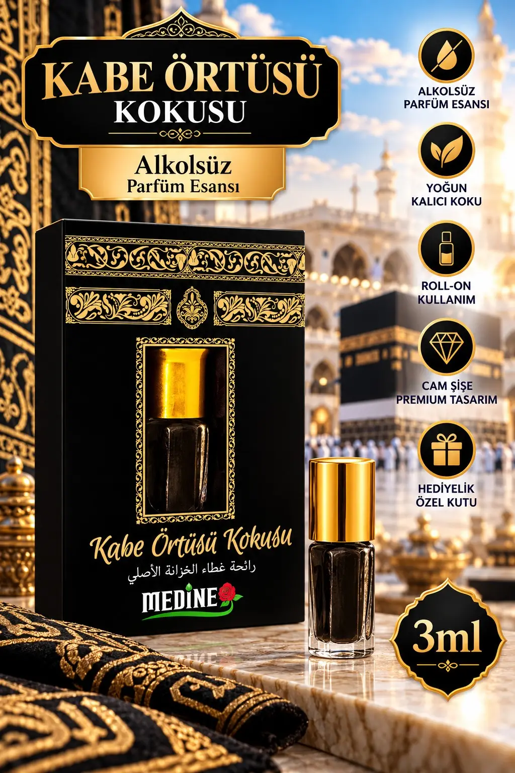 Kabe Örtüsü Kokusu Alkolsüz Esans 3ml