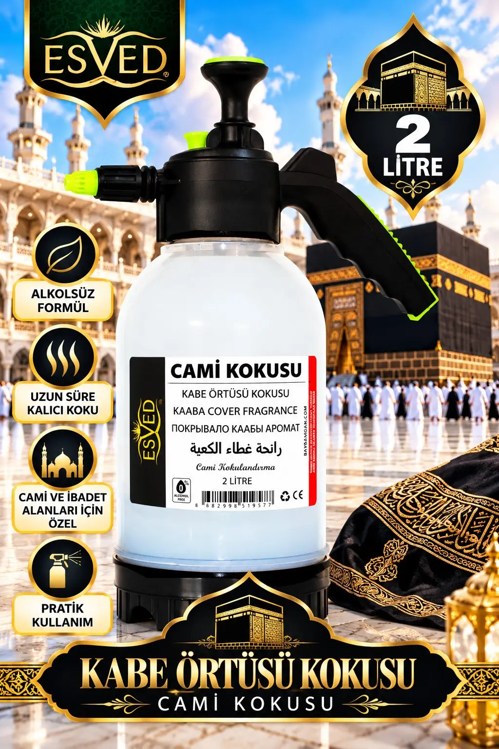 Kabe Örtüsü Kokusu Cami Kokusu 2lt