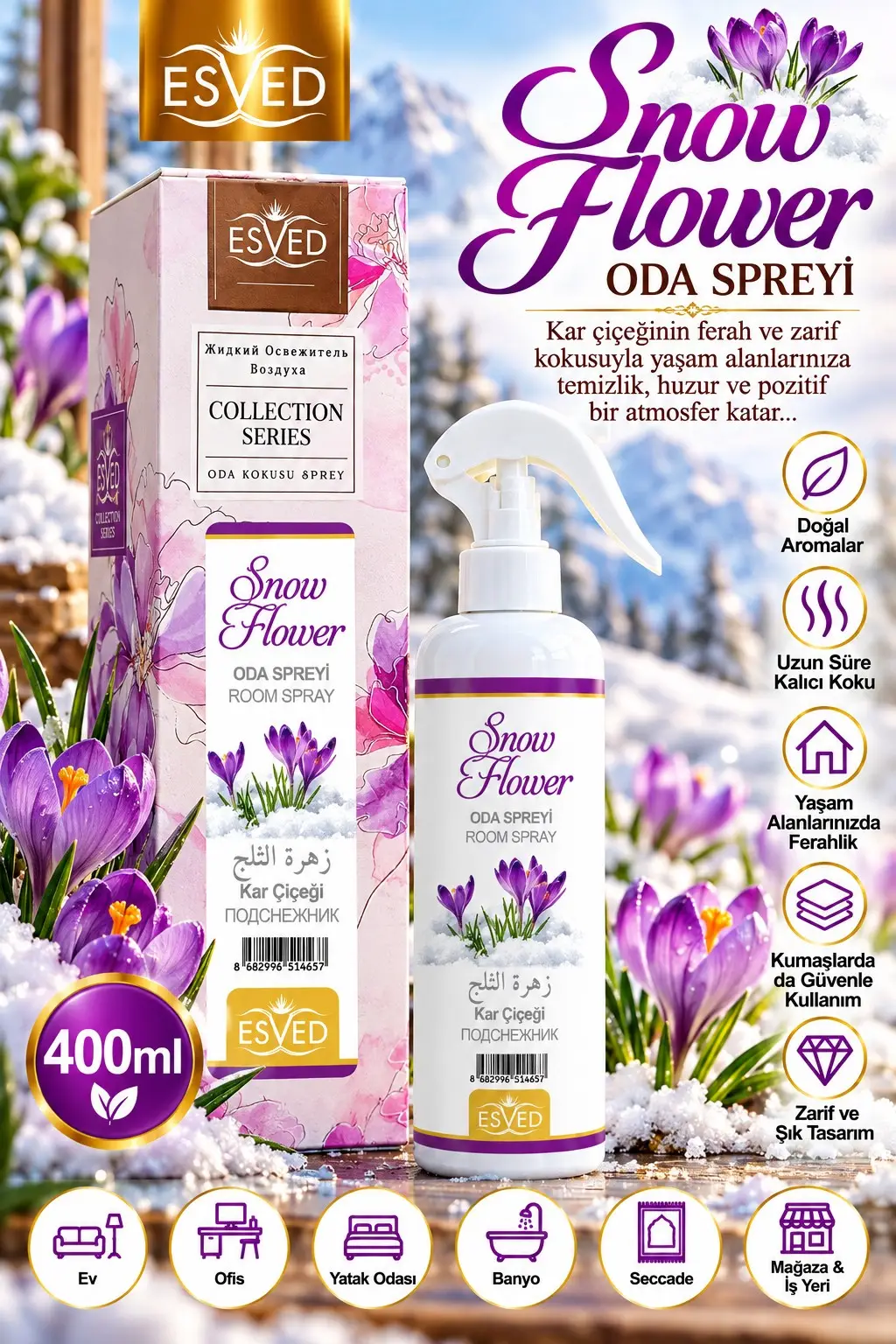 Kar Çiçeği Kokusu Sprey 400Ml.