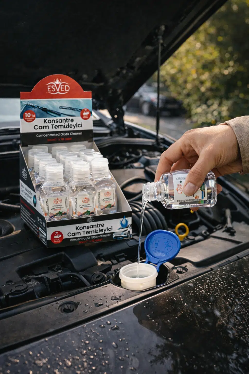 Konsantre Cam Temizleme Sabunu Çam Parfümlü 50 ml 10 adet Konsantre Cam Temizleme Sabunu Çam Parfümlü 50 ml 10 adet