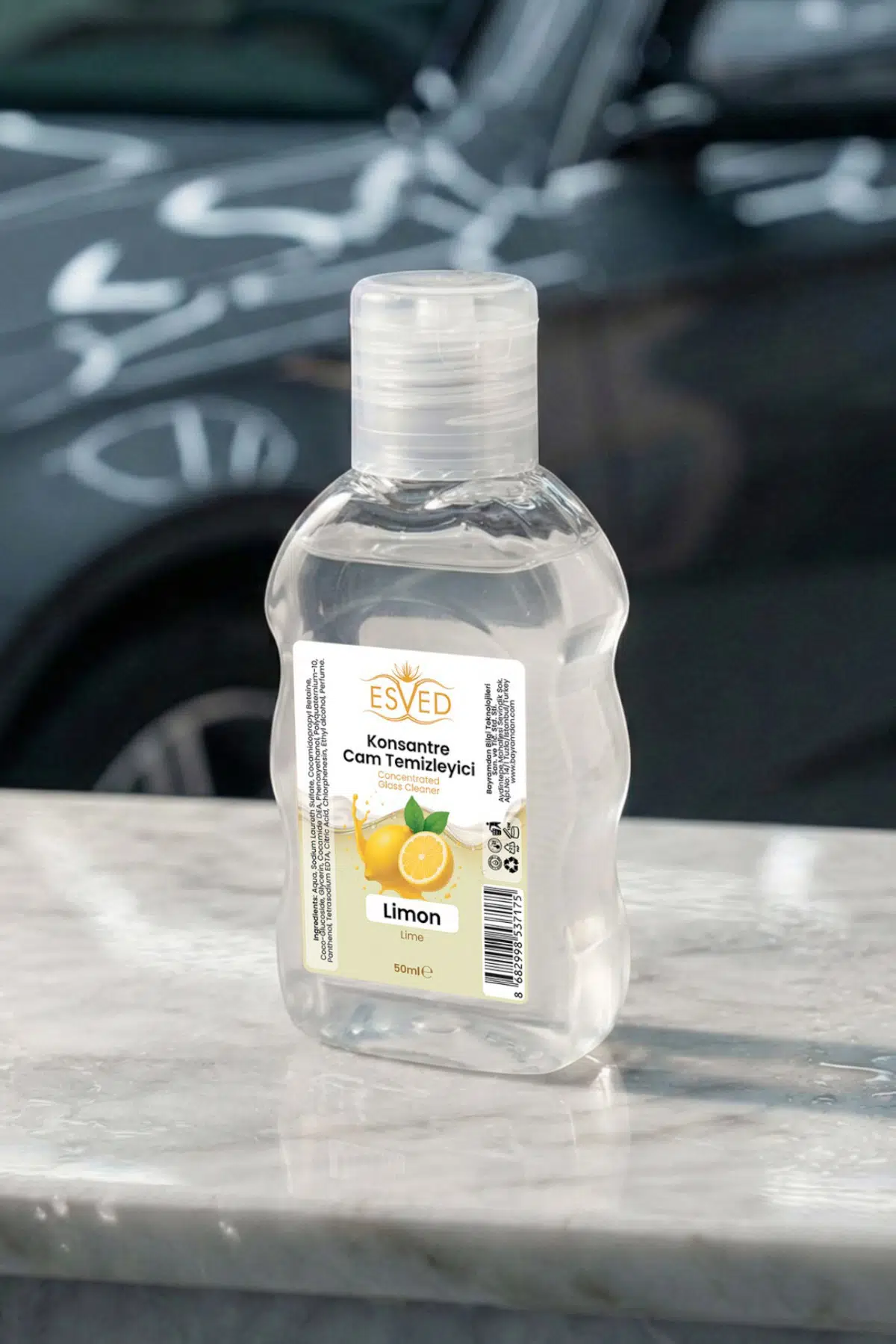 Konsantre Cam Temizleme Sabunu Limon Parfümlü 50 ml 10 adet Konsantre Cam Temizleme Sabunu Limon Parfümlü 50 ml 10 adet