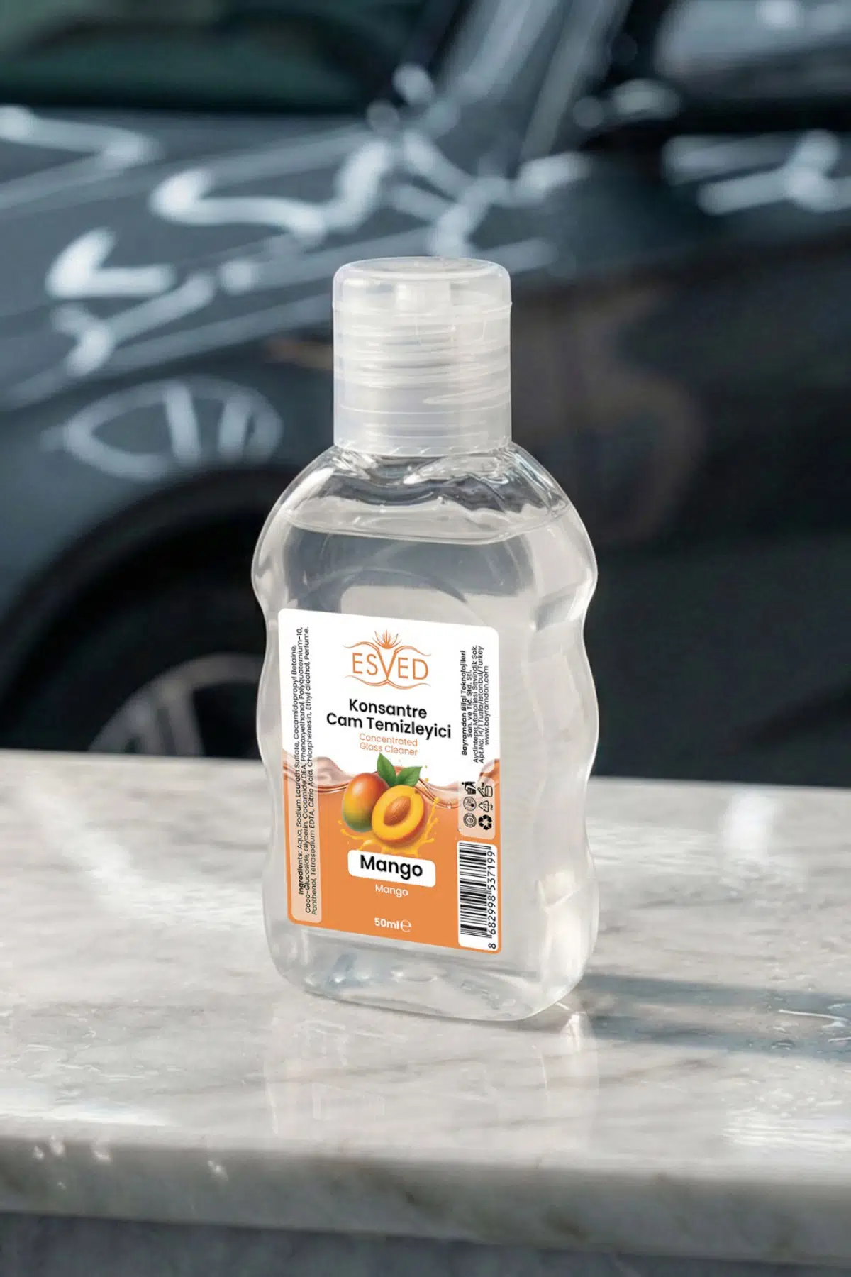 Konsantre Cam Temizleme Sabunu Mango Parfümlü 50 ml 10 adet Konsantre Cam Temizleme Sabunu Mango Parfümlü 50 ml 10 adet