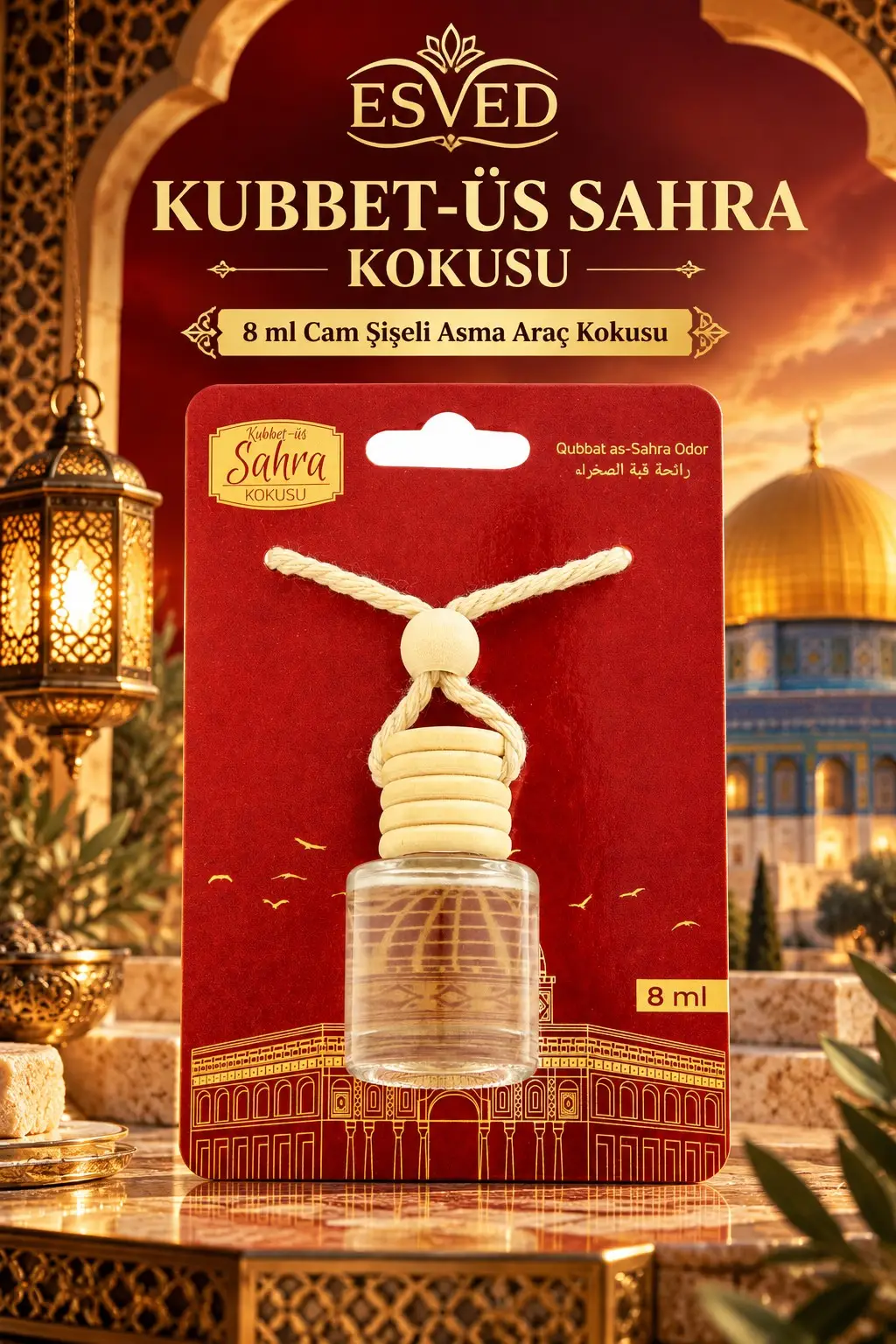 Kubbetüs Sahra Kokusu 8 Ml Araba Kokusu Cam Şişe