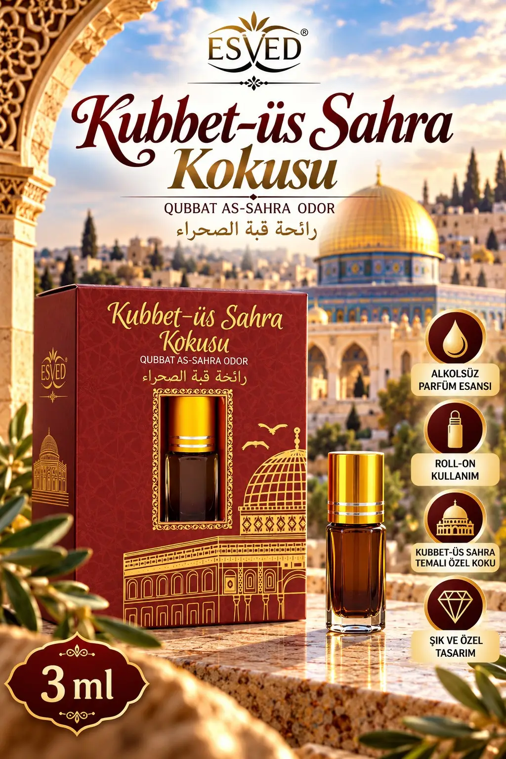 Kubbetüs Sahra Kokusu Alkolsüz Esans 3ml