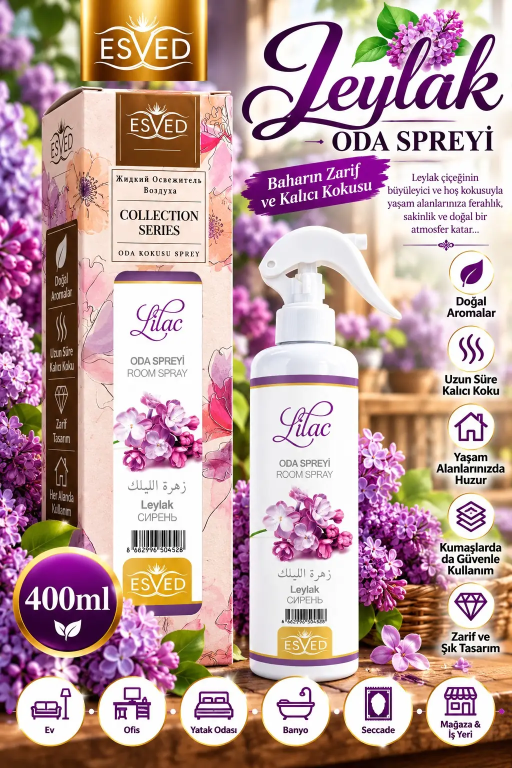 Leylak Kokusu Sprey 400Ml.