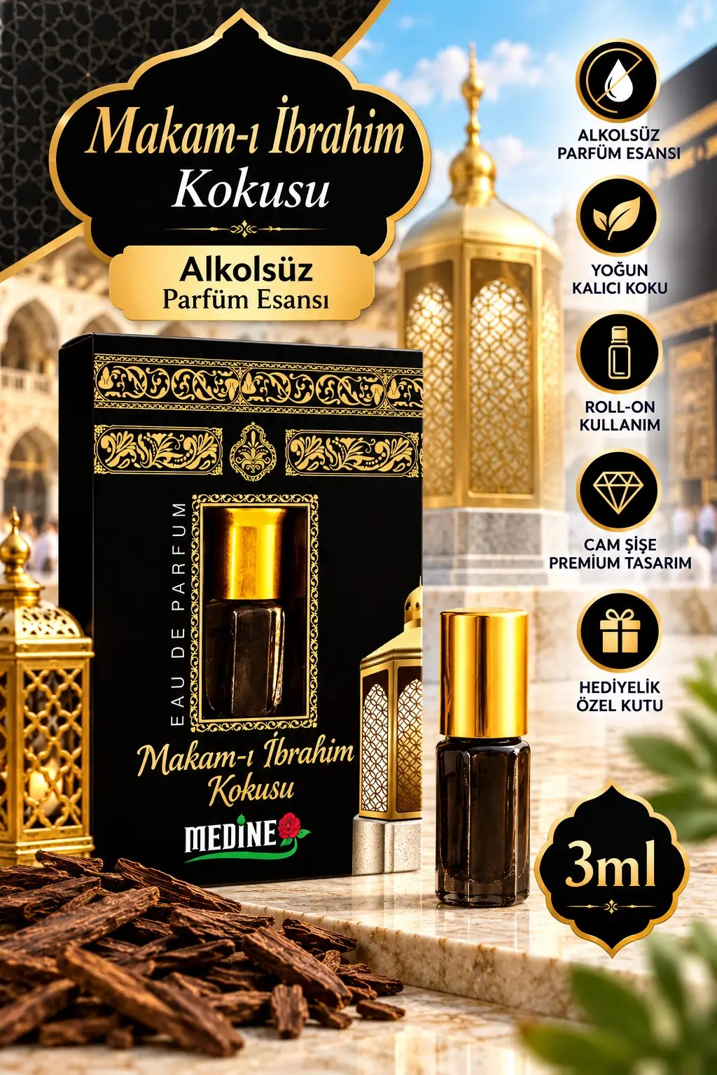 Makamı İbrahim Kokusu Alkolsüz Esans 3ml
