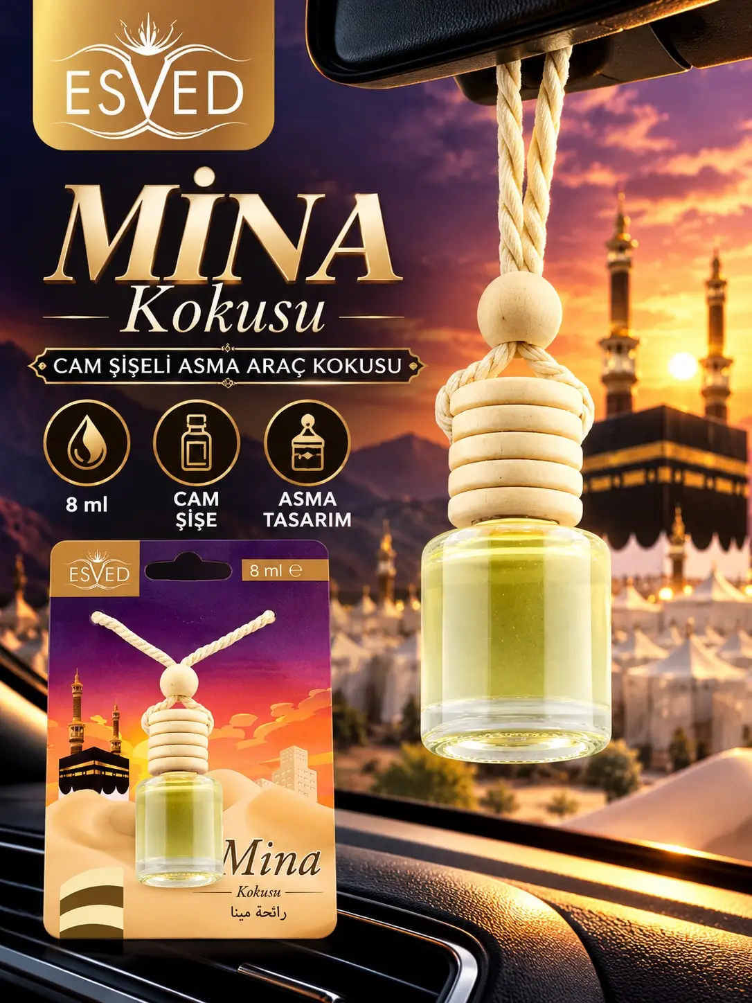 Mina Kokusu 8 Ml Araba Kokusu Cam Şişe Mina Kokusu 8 Ml Araba Kokusu Cam Şişe