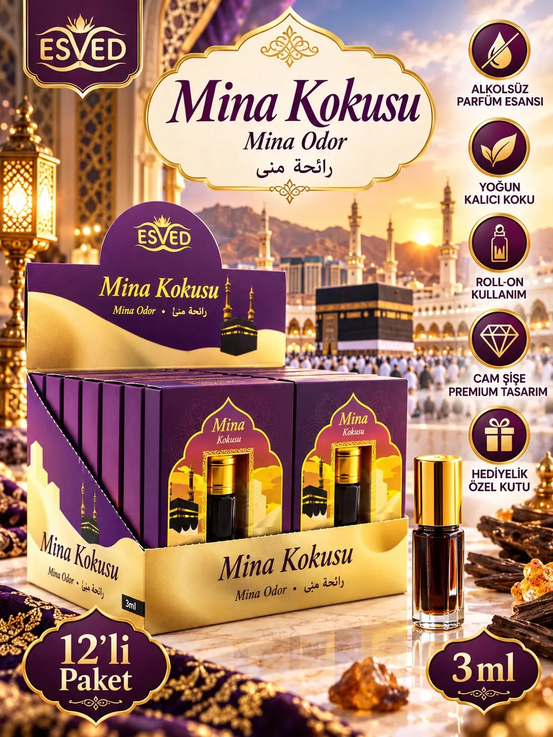 Mina Kokusu Alkolsüz Esans 3ml 12li Paket