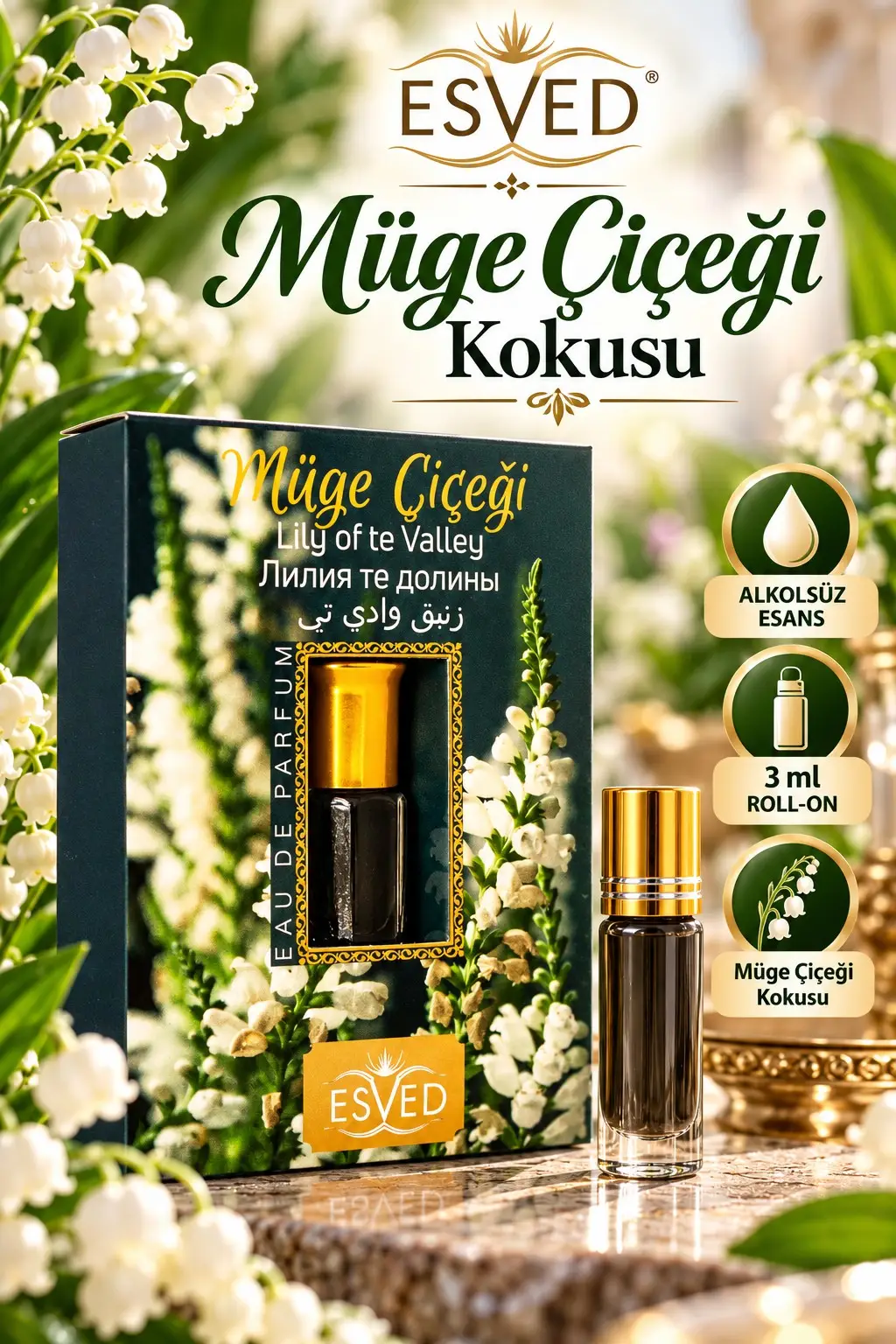 Müge Çiçeği Kokusu Parfüm Esansı Alkolsüz Esans 3Ml.