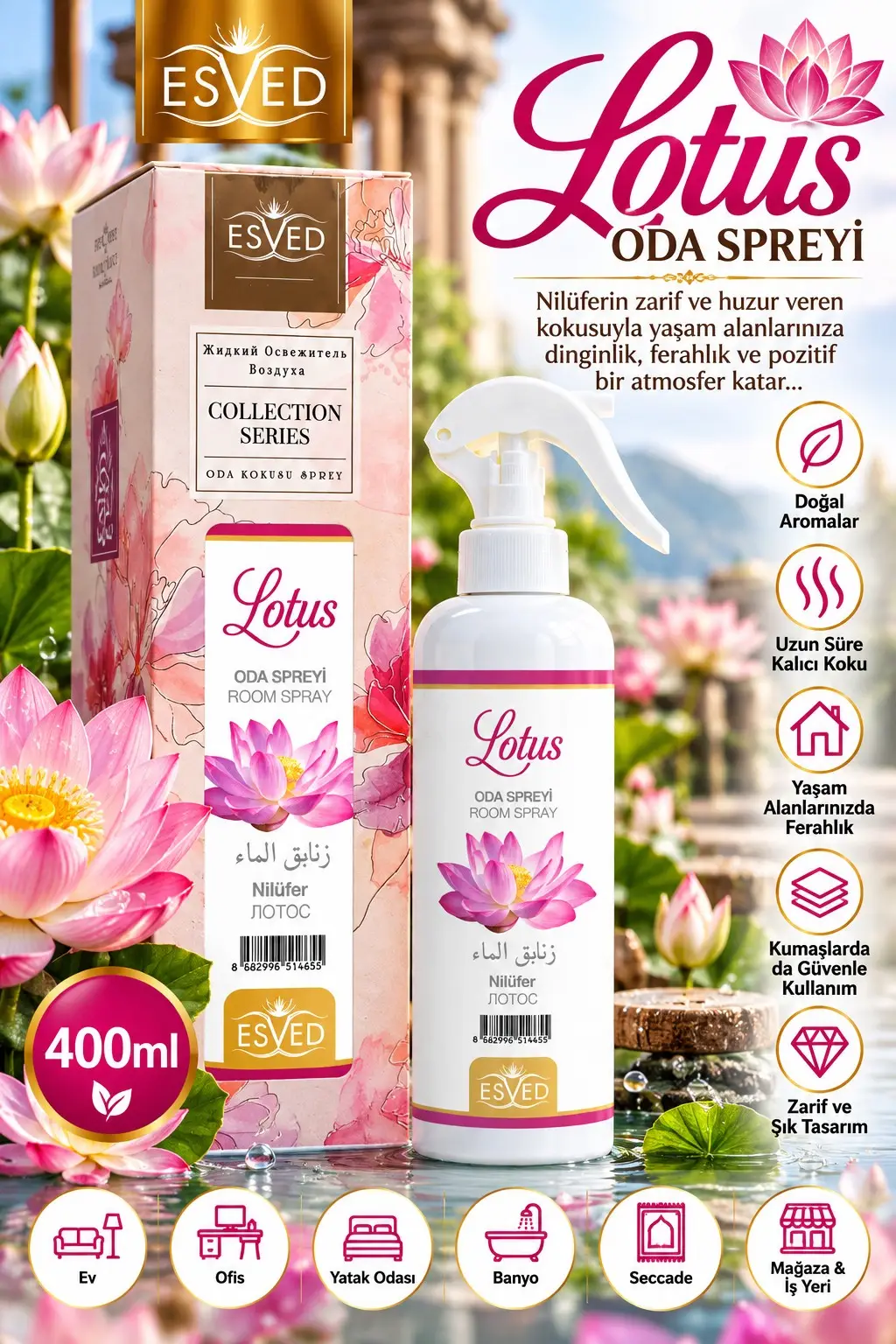 Nilüfer Kokusu Sprey 400Ml.