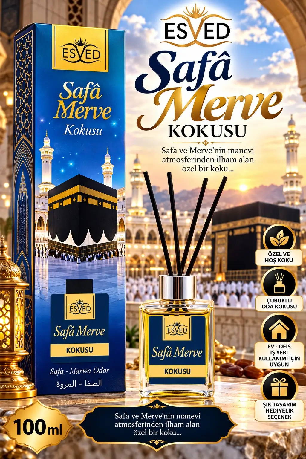 Safa Merve Kokusu 100 Ml Çubuklu Oda Kokusu