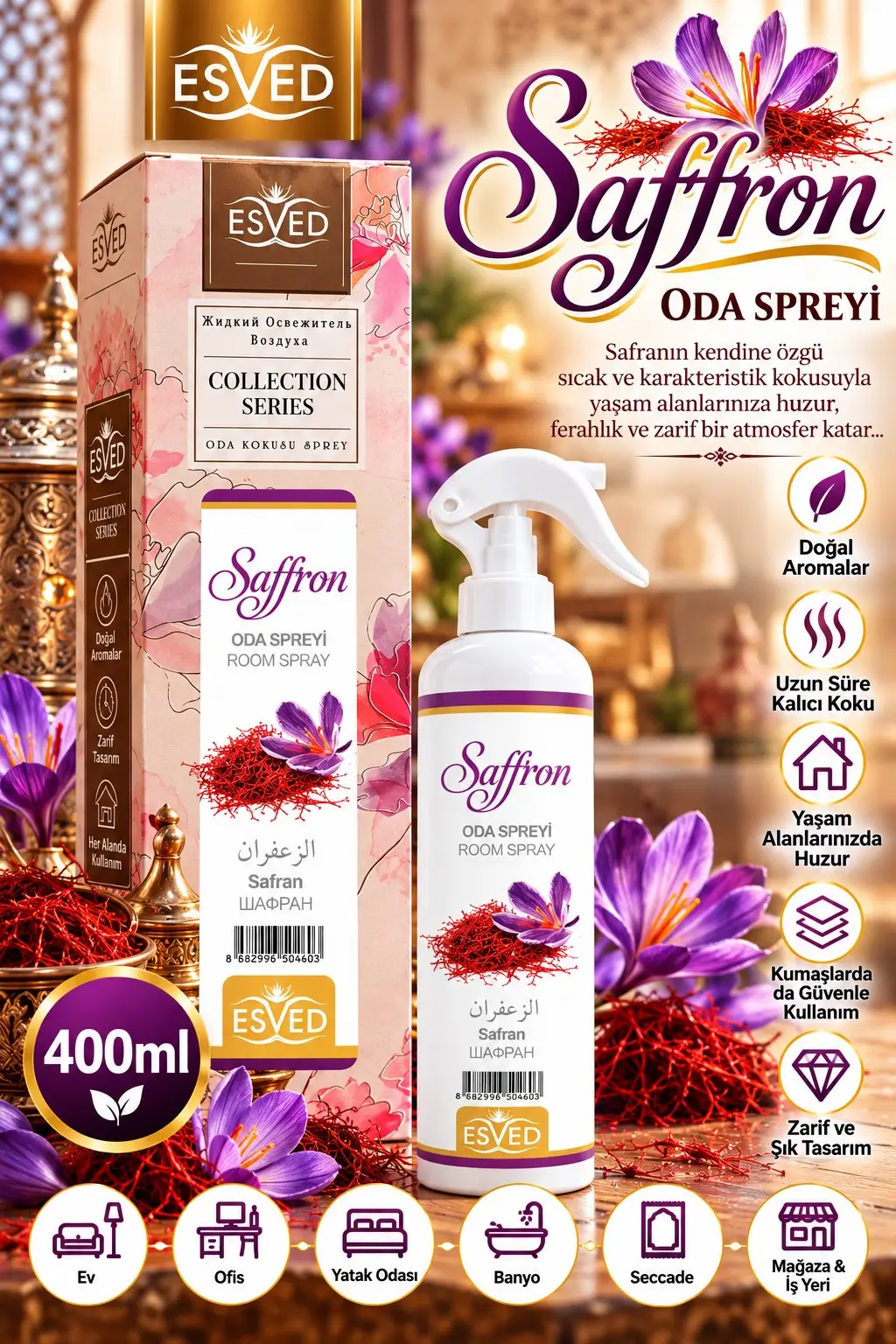Safran Kokusu Sprey 400Ml.