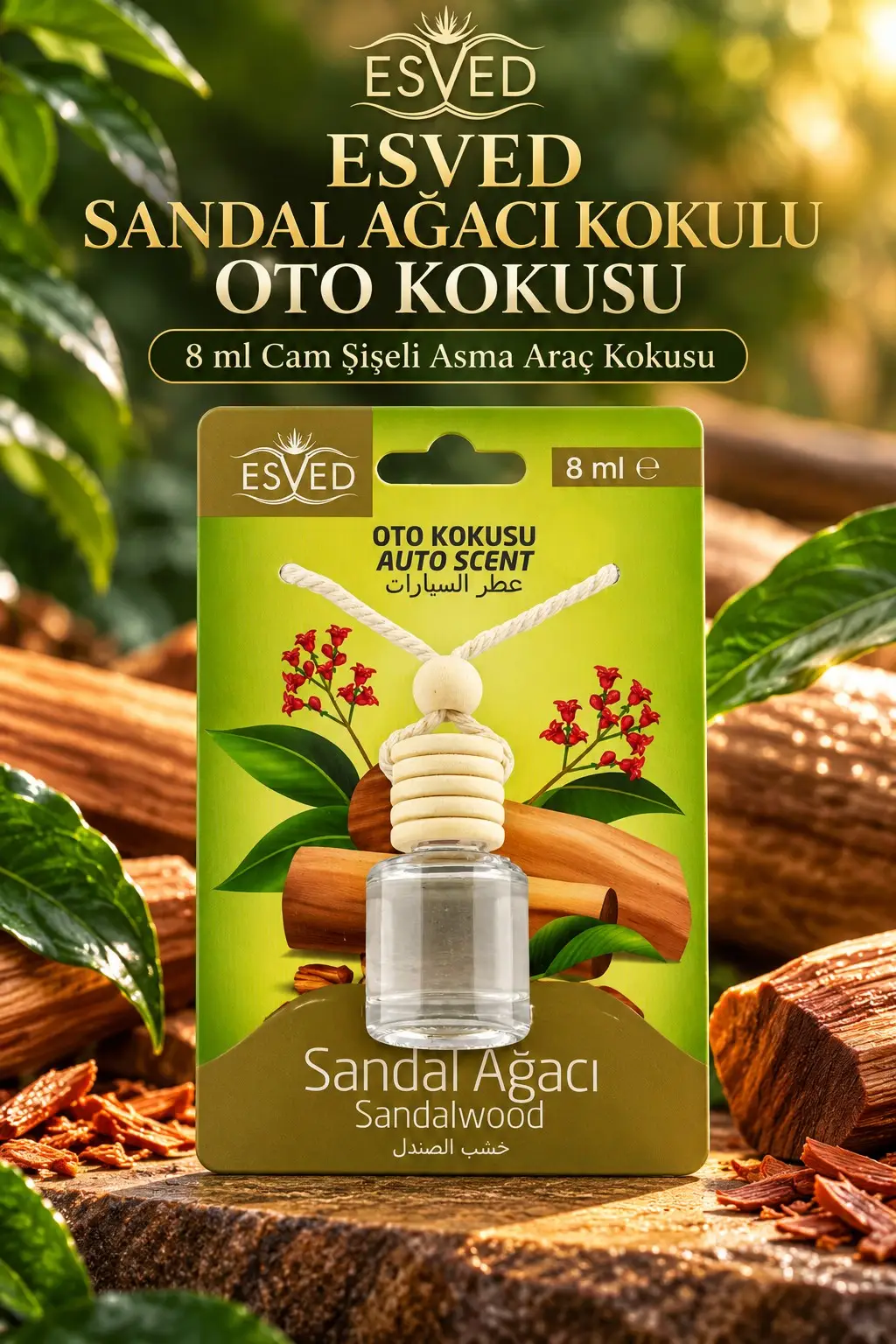 Sandal Ağacı Kokusu 8 Ml Araba Kokusu Cam Şişe Sandal Ağacı Kokusu 8 Ml Araba Kokusu Cam Şişe