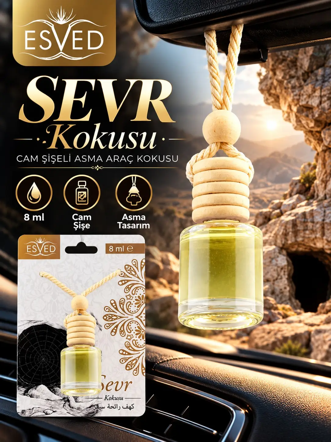 Sevr Kokusu 8 Ml Araba Kokusu Cam Şişe Sevr Kokusu 8 Ml Araba Kokusu Cam Şişe