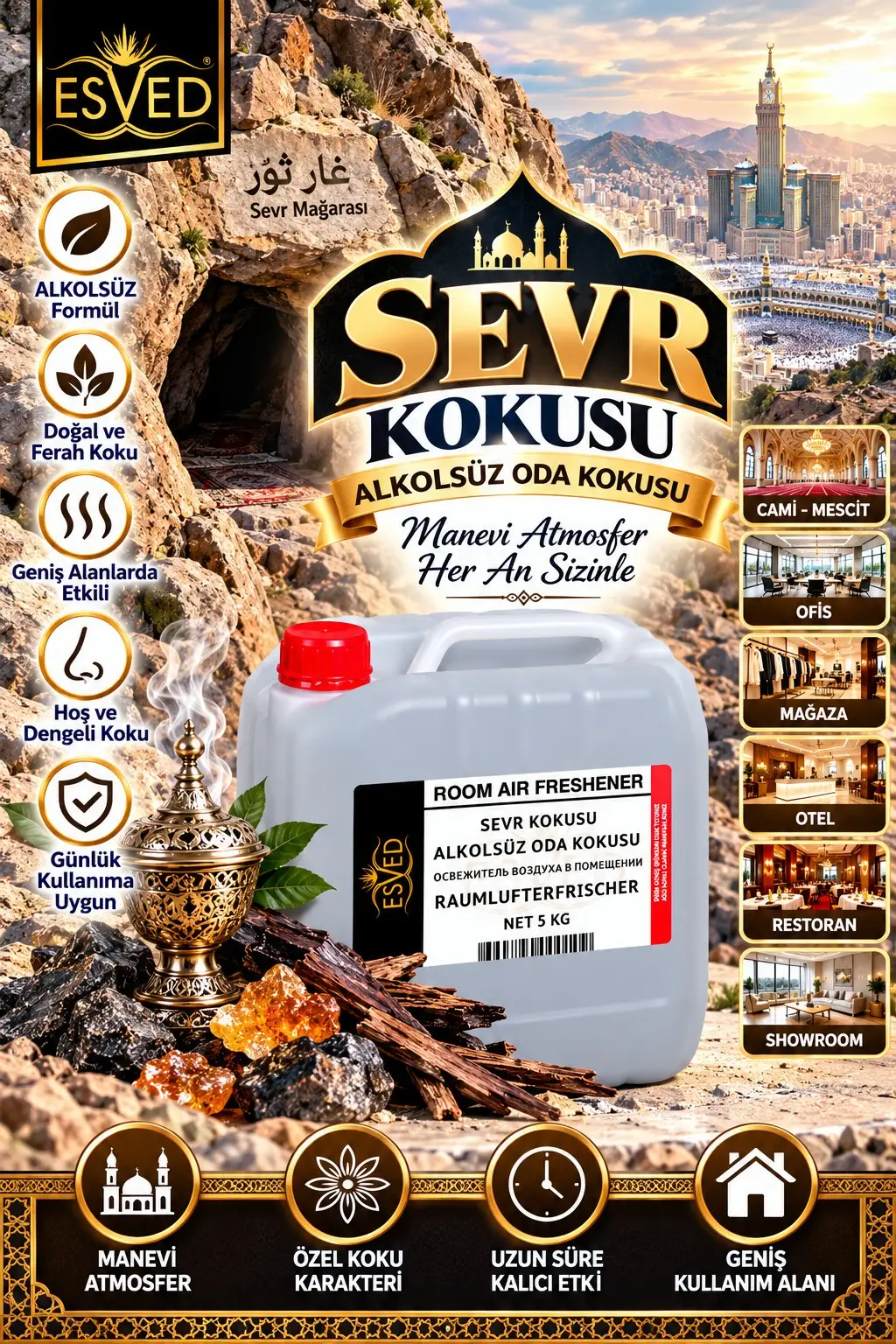 Sevr Kokusu Alkolsüz Ofis Ve işyeri Kokusu 5 Litre