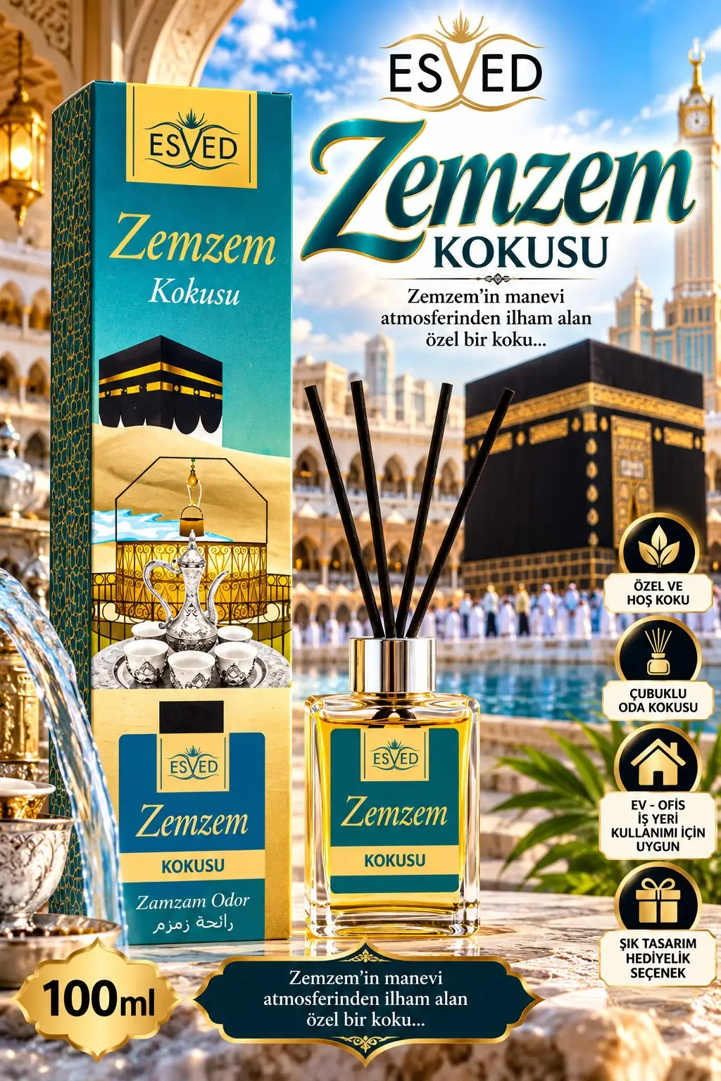 Zemzem Kokusu 100 Ml Çubuklu Oda Kokusu